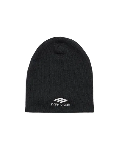 Balenciaga 3b Sports Icon Ski Cap In Black