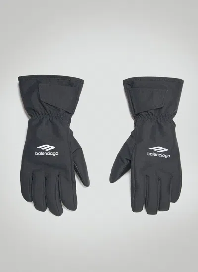 Balenciaga 3b Sports Icon Ski Gloves In Black | ModeSens