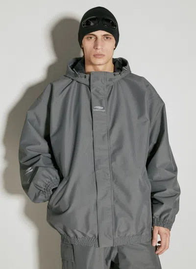 Balenciaga 3b Sports Icon Ski Parka In Gray