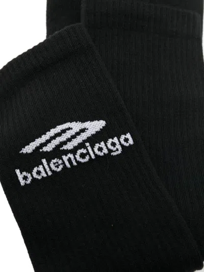 Balenciaga "3b Sports Icon" Ski Socks In Black