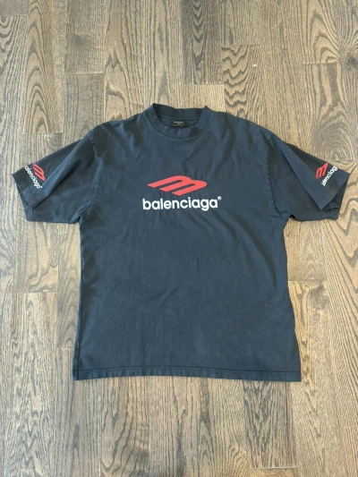 Pre-owned Balenciaga 3b Sports Icon T-shirt In Black