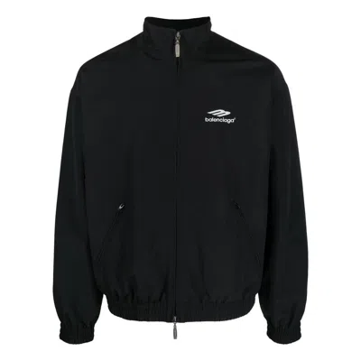 Balenciaga 3b Sports Icon Tracksuit Jacket Small Fit 'black'