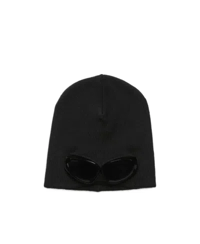 Balenciaga 3b Sports Icon Wool Eye Protection Cap In Black