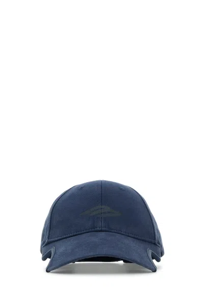 Balenciaga 3b Stencil Cap In Washedblue