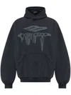 Balenciaga 3b Liquified Black Faded Sweatshirt In Black