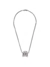 Balenciaga "3letter Ceo" Necklace In Gray