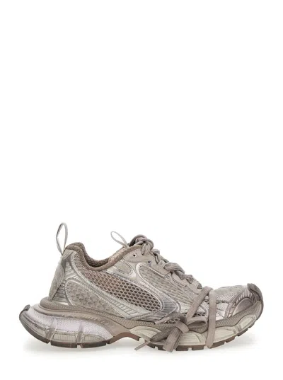 BALENCIAGA BALENCIAGA '3XL' METALLIC LOW TOP SNEAKERS WITH LOGO DETAIL IN TECH FABRIC WOMAN