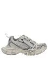 Balenciaga 3xl Metallic Mesh Lace Trainer Sneakers In White