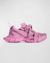 Balenciaga 3xl Distressed Canvas Chunky Trainer Sneakers In 5000 Pink