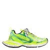 Balenciaga Mesh Circuit Sneakers In Yellow/blue