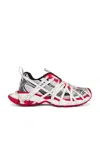Balenciaga Sneakers 3xl Extreme Lace In Grey  Red  Black  & White