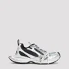 Balenciaga 3xl White Low Top Sneakers With Logo Detail In Tech Fabric Man In Silver