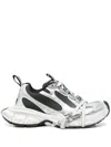 Balenciaga Multicolor Mesh And Rubber 3xl Gradient Sneakers In Silver