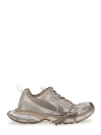 BALENCIAGA BALENCIAGA MEN '3XL' GREY LOW TOP SNEAKERS WITH LOGO DETAIL IN TECH FABRIC MAN