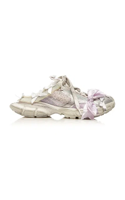 Balenciaga 3xl Lace Mules In Purple