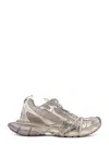 Balenciaga Men '3xl' Grey Low Top Sneakers With Logo Detail In Tech Fabric Man In Gray