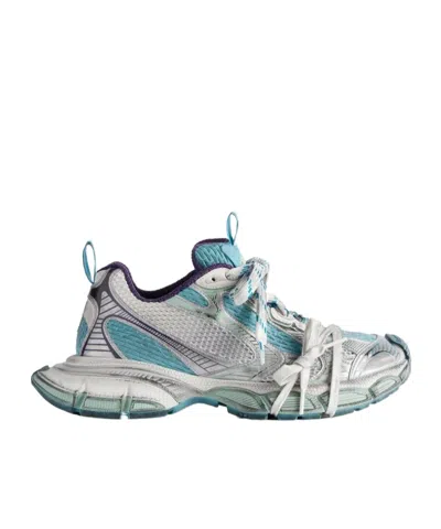 Balenciaga Women's 3xl Sneaker  In Light Blue/white/purple In Light Blue Yellow