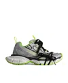 Balenciaga 3xl Distressed Mesh And Rubber Sneakers In Gray