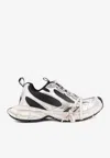 Balenciaga 3xl White Low Top Sneakers With Logo Detail In Tech Fabric Man In White