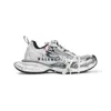 Balenciaga 3xl Split Logo Nylon And Mesh Sneakers In White