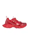 Balenciaga 3xl Mesh-panel Sneakers In Red