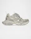 Balenciaga Multicolor Mesh And Rubber 3 Xl Sneakers In 9191 Eggshell