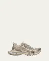 Balenciaga 3xl Metallic Mesh Lace Trainer Sneakers In Eggshell