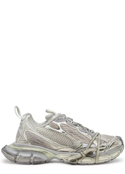 Balenciaga 3xl Panelled Mesh Sneakers In Off White