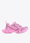 Balenciaga 3xl Distressed Canvas Chunky Trainer Sneakers In Pink