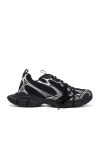 Balenciaga Men Two-tone Mesh And Rubber 3xl Sneakers In Black & White