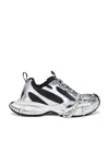Balenciaga Men Multicolor Mesh And Rubber 3xl Gradient Sneakers In Black  Grey  & White