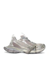 Balenciaga Men '3xl' Grey Low Top Sneakers With Logo Detail In Tech Fabric Man In Gray