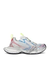 Balenciaga 3xl Sneakers In White  Red & Blue