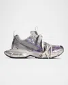 Balenciaga Multicolor Mesh And Rubber 3xl Sneakers In 1259 Grey/purple/white