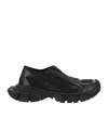 Balenciaga Black Mesh And Rubber Circuit Sneakers In Black