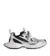 Balenciaga 3xl White Low Top Sneakers With Logo Detail In Tech Fabric Man In Gray