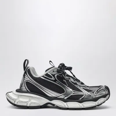 Balenciaga 3xl Sneakers In Black And Silver With Glitter Women