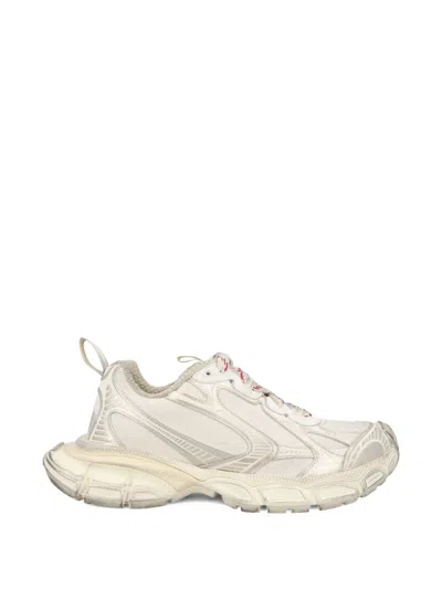 Balenciaga 3xl Lurex Lace-up Sneakers In White