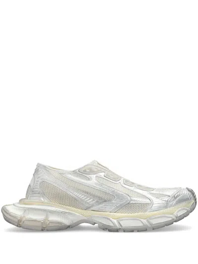 Balenciaga Off-white & Silver 3xl Slip On Sneakers