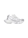 Balenciaga Worn-out Effect 3xl Mesh Sneakers Shoes In White