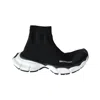 Balenciaga 3xl Sock Recycled Knit Sneakers Black White In Black