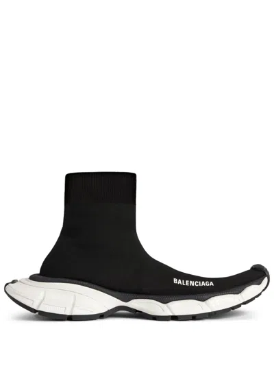 Balenciaga 3xl Knit Sock Sneakers In Black