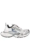 Balenciaga 3xl Split Logo Nylon And Mesh Sneakers In White