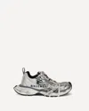 Balenciaga 3xl Split Logo Nylon And Mesh Sneakers In Animal Print
