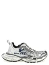 Balenciaga 3xl Split Logo Nylon And Mesh Sneakers In Gray