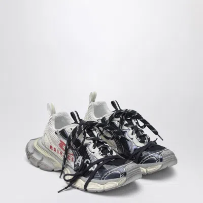BALENCIAGA BALENCIAGA 3XL SPLIT LOGO SNEAKERS IN LIGHT YELLOW/RED/NAVY MEN