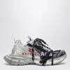 Balenciaga 3xl Split Logo Nylon And Mesh Sneakers In Sand