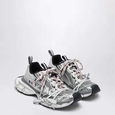 BALENCIAGA BALENCIAGA 3XL SPLIT LOGO SNEAKERS IN WHITE/NAVY/GREY MEN