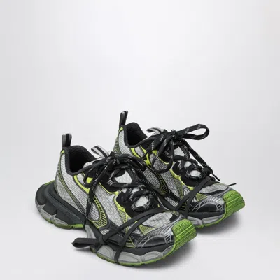 BALENCIAGA 3XL WHITE/GREY/GREEN COLOURED MESH AND POLYURETHANE SNEAKER