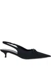 Balenciaga 40mm Slingback Leather Pumps In Black